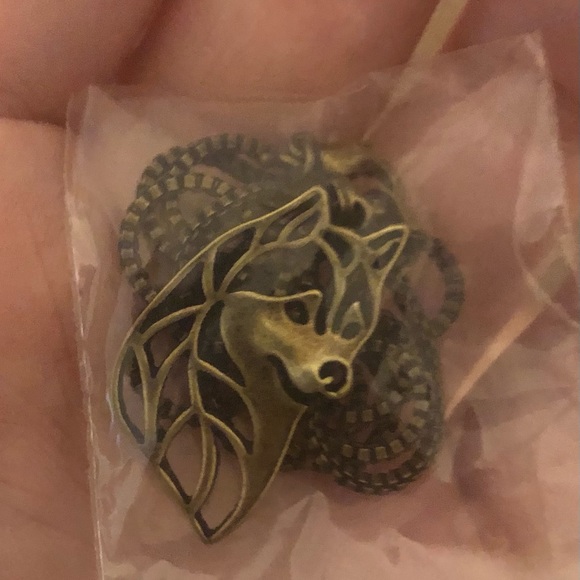 New in bag! Husky/ Shiba Inu Face Necklace- Bronze - Picture 3 of 3